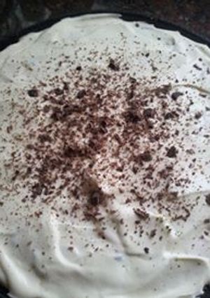 Una foto de Tarta de banana, crema y dulce de leche