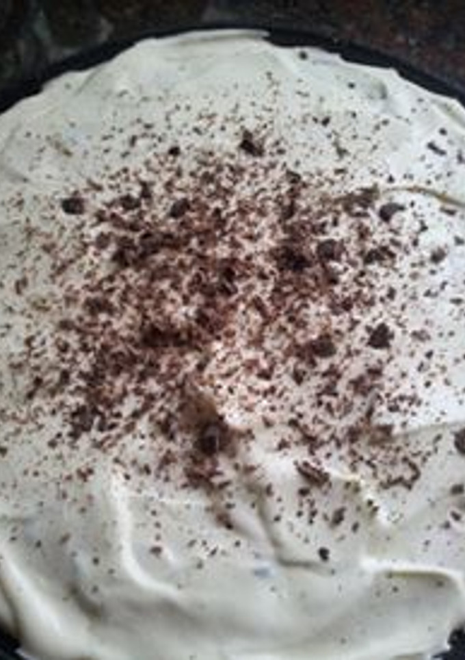 Una foto de Tarta de banana, crema y dulce de leche