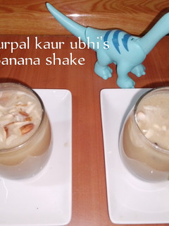 A picture of Banana shake 🍌🍊🥭.