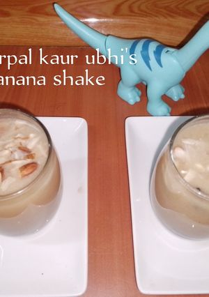 A picture of Banana shake 🍌🍊🥭.