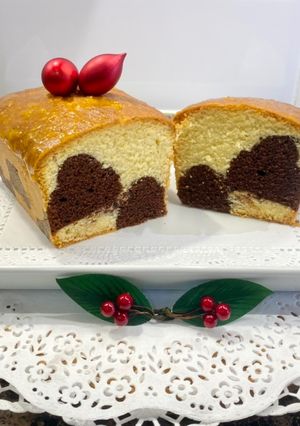 Una foto de Pastel chocolate y vainilla “ sin gluten “ (bajo en azúcar)