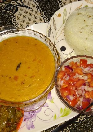 A picture of Daal Chawal platter.