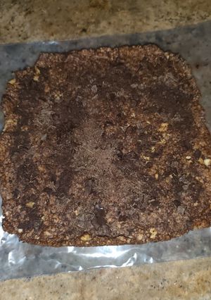 Una foto de Barritas (sin cortar :-*) de avena, miel, chocolate y nueces