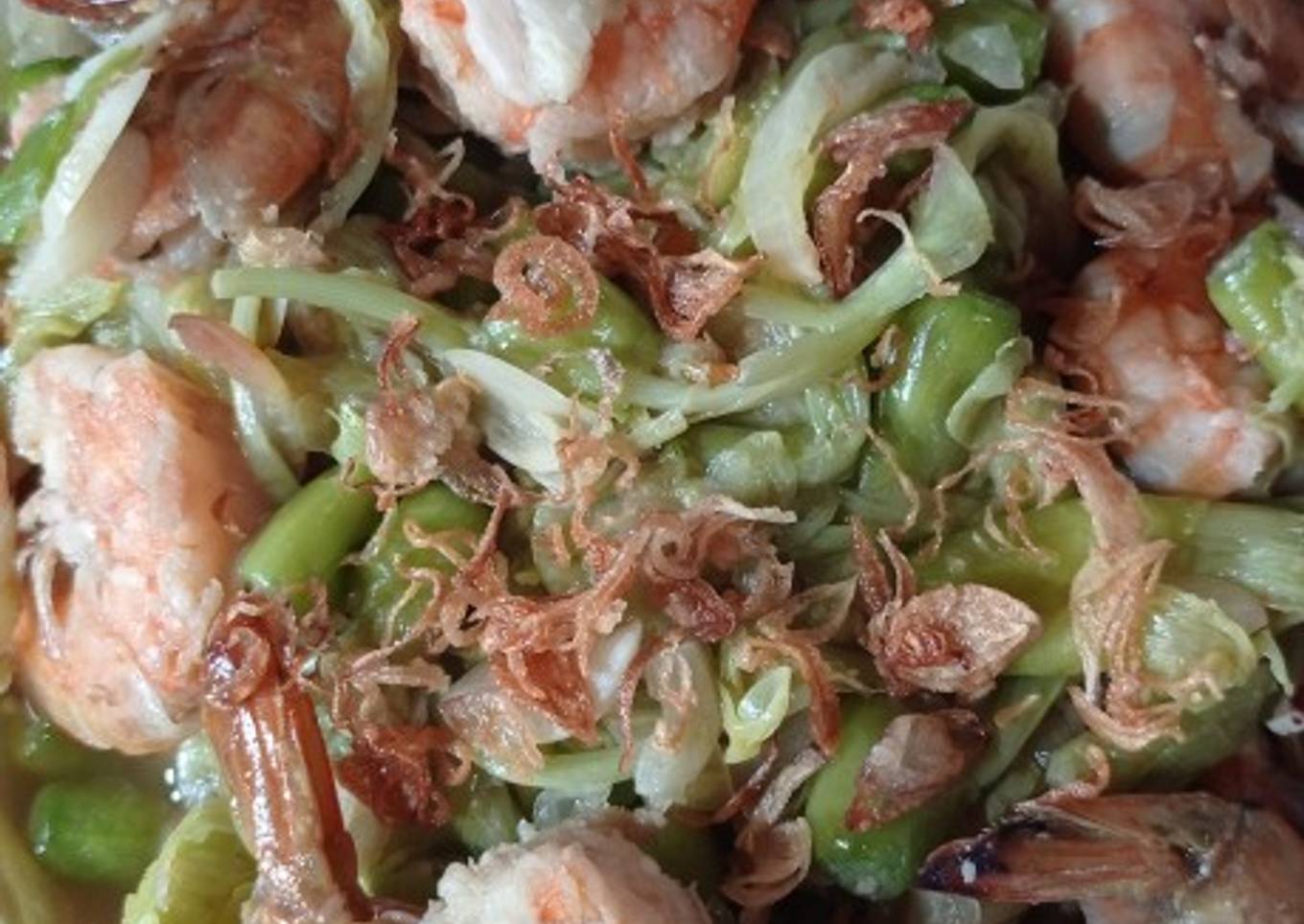 Tumis Kembang Turi plus Udang