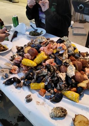 A picture of Brad's southern boil with a pacific nw flair.