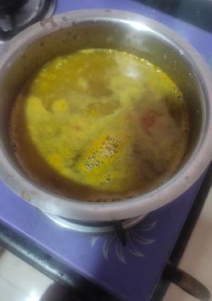 A picture of Title Lemon rasam.