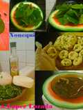 Xonequi o espinacas con chochoyotes al frijol y aceite de oliva