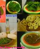 Xonequi o espinacas con chochoyotes al frijol y aceite de oliva