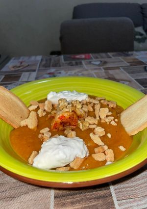 Foto di Vellutata di carota con gamberi e burrata