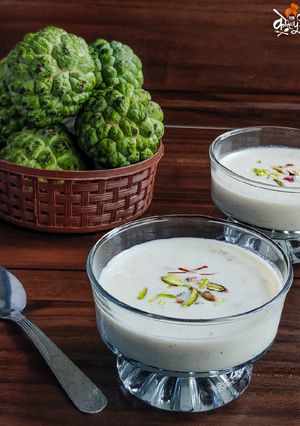 A picture of Custard Apple Basundi.