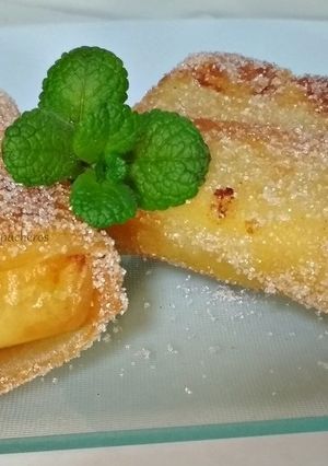 A picture of Fried Milk with Phyllo Dough.
