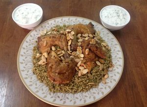 صورة لوصفة طريقة عمل الفريكة بالدجاج