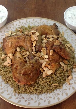 صورة لوصفة طريقة عمل الفريكة بالدجاج