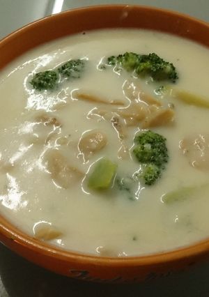 صورة لوصفة طريقة عمل شوربة الفطر والبروكلي