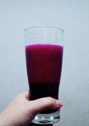Foto resep Jus Buah Naga mix Jeruk Peras