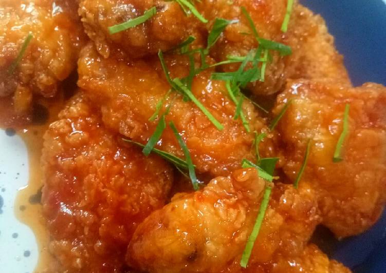 ไก่ทอดซอสเกาหลี😊 เมนูตามใจเด็ก👦 ((เด็กทานได้เผ็ดน้อย))