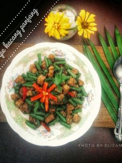 Foto resep Oseng kacang panjang dan tempe