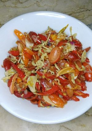 Foto resep Oseng Kulit Melinjo Teri Medan Simple