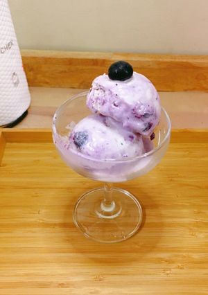 藍莓冰淇淋 的食譜成品照片