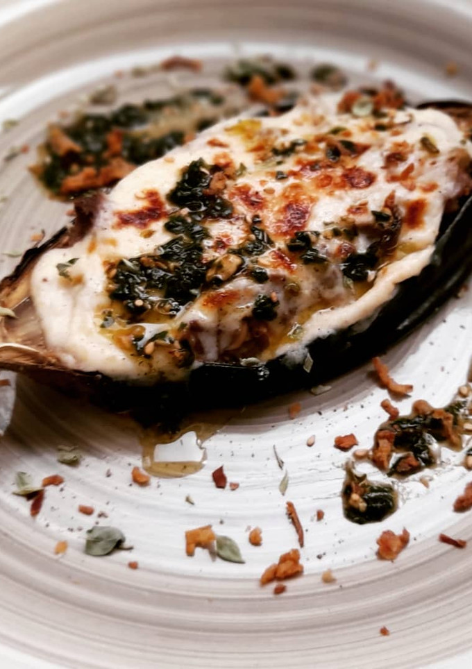 Una foto de Berenjenas rellenas de ternera estofada