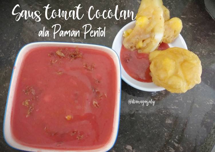 makanan Saus Tomat Cocolan ala Paman Pentol 😁 yang Enak