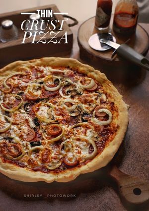 Foto resep THIN CRUST PIZZA🍕