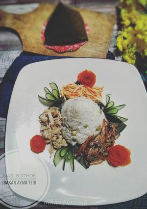 Foto resep Nasi bothok bakar ayam teri