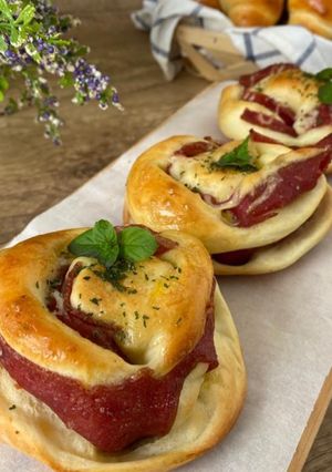 Foto resep Beef slice Mayo Bread