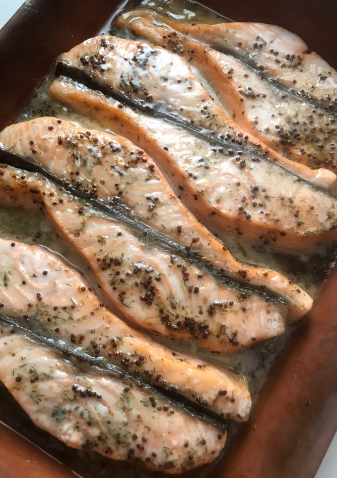 Una foto de Salmón al horno, rápido