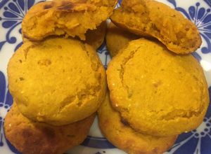 Hình của món Bánh bí đỏ yến mạch.