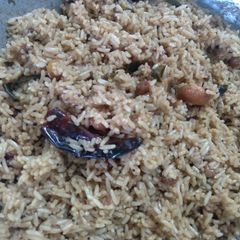 Tamarind rice puli sadam A picture of Tamarind rice puli sadam.