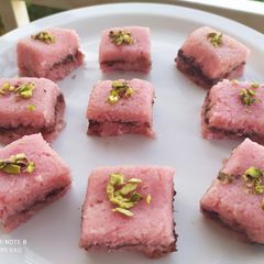 A picture of Rose Coconut Gulkand Sandwich.
