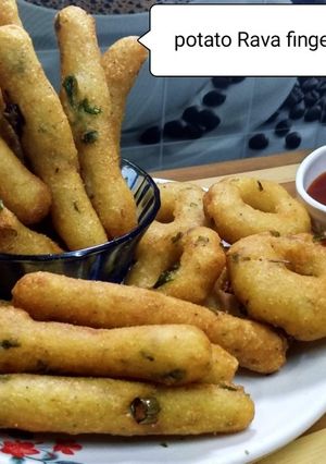 A picture of Potato Rava fingers.