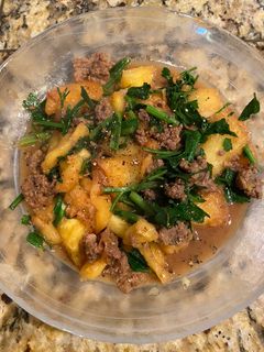 Hình của món Dứa xào thịt bò.