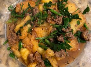 Hình của món Dứa xào thịt bò.