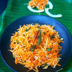 Carrot kosambari / Carrot Salad A picture of Carrot kosambari / Carrot Salad.