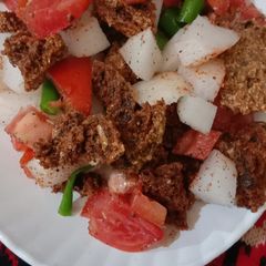 A picture of Amritsari vadi chaat.