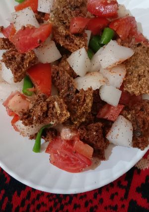A picture of Amritsari vadi chaat.