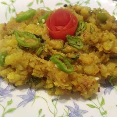 A picture of Aloo ka bhurta.