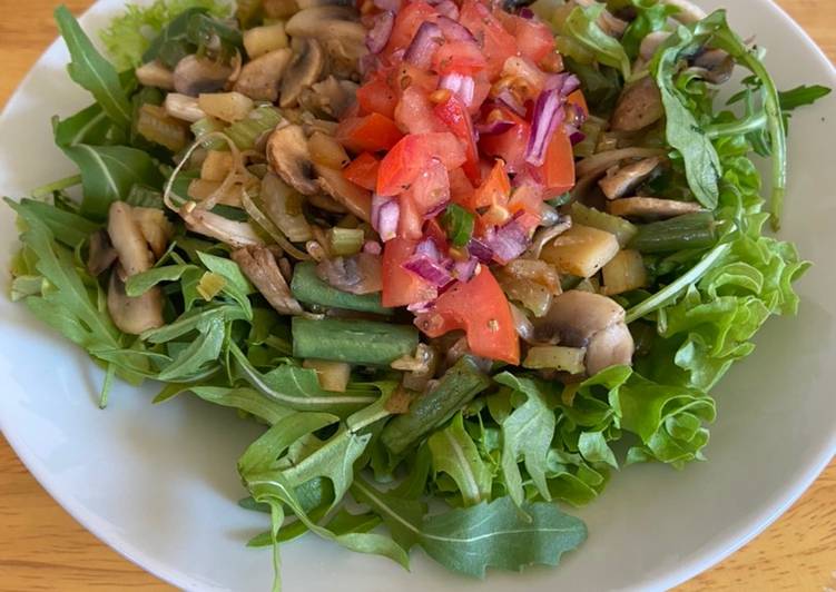 Recipe of Super Quick Homemade Mushroom and green beans salad