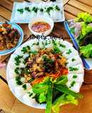 Bánh hỏi thịt nướng