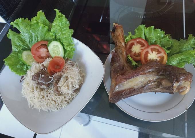 Cara Buat Nasi Kebuli Beras Basmati dengan paha Kambing Wajib Dicoba