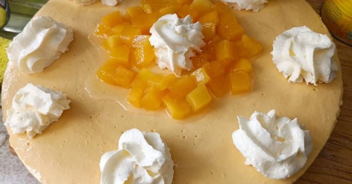 Cheesecake de mango Receta de carolina niembro- Cookpad