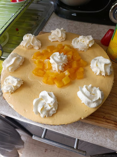 Una foto de Cheesecake de mango