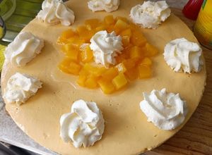 Una foto de Cheesecake de mango