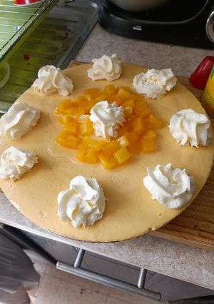 Una foto de Cheesecake de mango