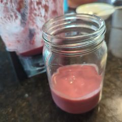 A picture of PB&J smoothie.