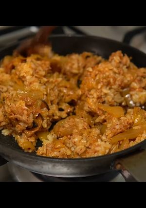 A picture of Kimchi fried rice.