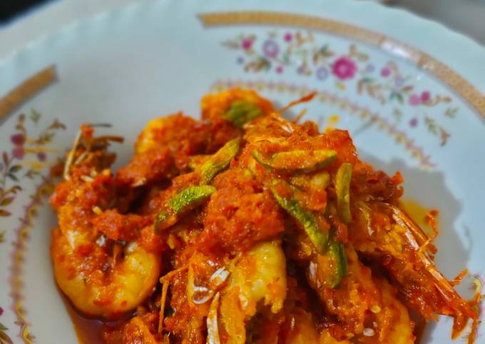 Sambal udang + petai