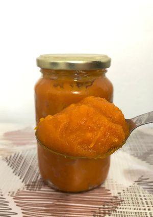 Una foto de Mermelada de zapallo / calabaza 🎃 saludable 🧡